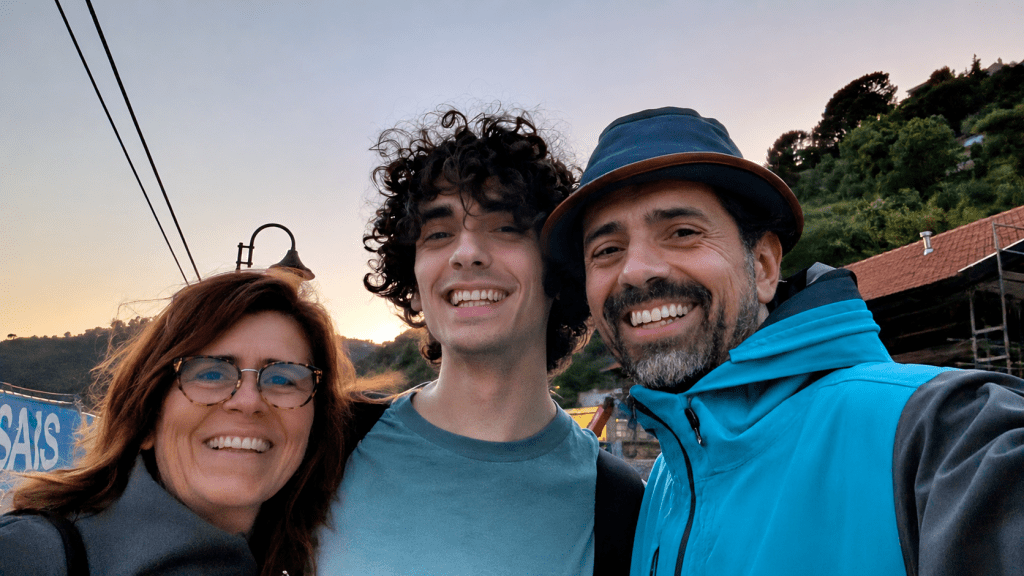 Eu, a minha irmã e o meu filho